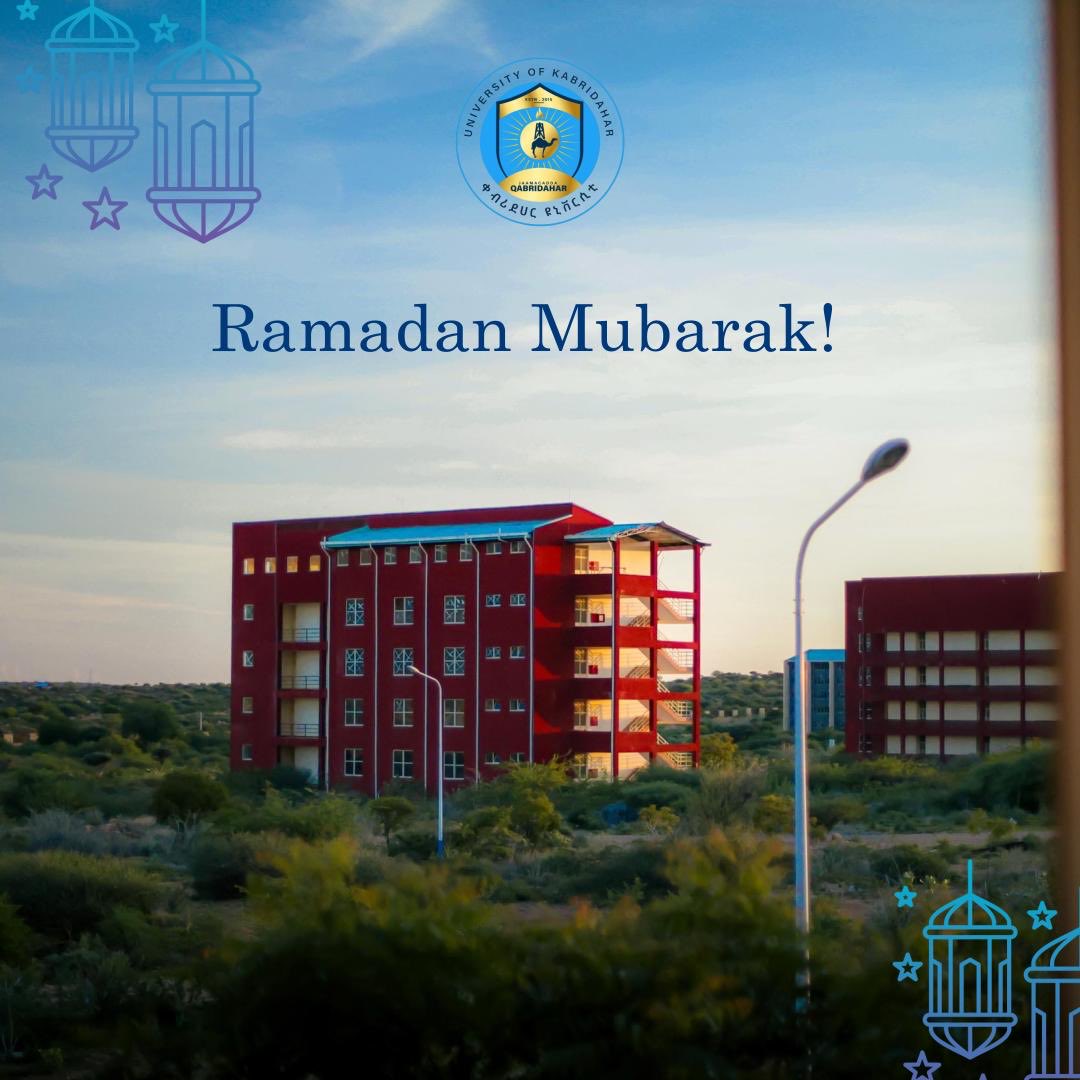 The University of Kabridahar extends its warm wishes to Muslims around the world on the occasion of the blessed month of Holy Ramadan.

The University conveys special Ramadan Mubarak greetings to its students, staff, and the entire university Muslim community. May this sacred