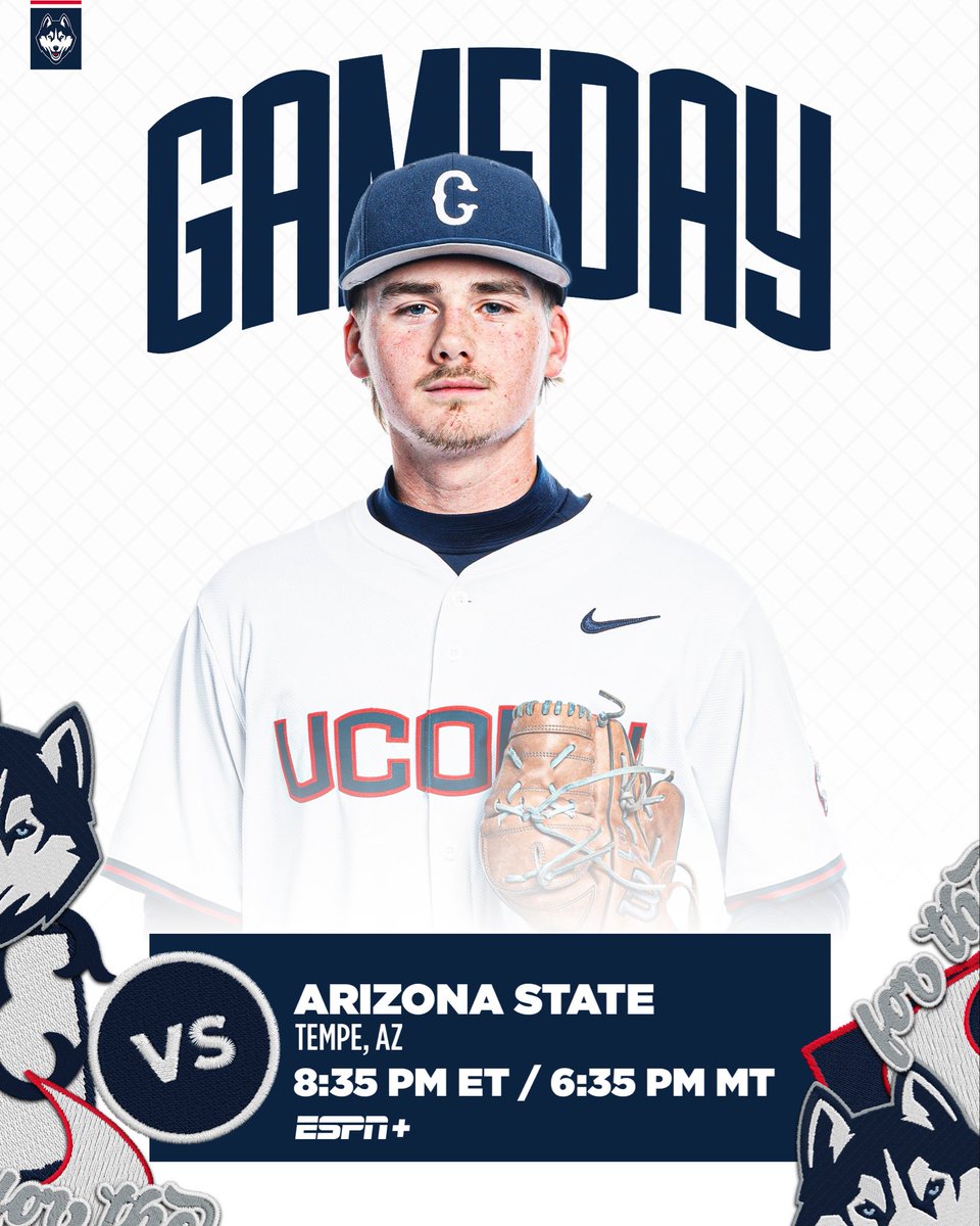 UConnBSB's tweet photo. Game 4οΈβ£
π Arizona State
π Phoenix Municipial Stadium
β° 8:35 pm ET / 6:35 pm MT
πΊ ESPN+
π» MIXLR
#HookC https://t.co/hNTJY2kbFQ