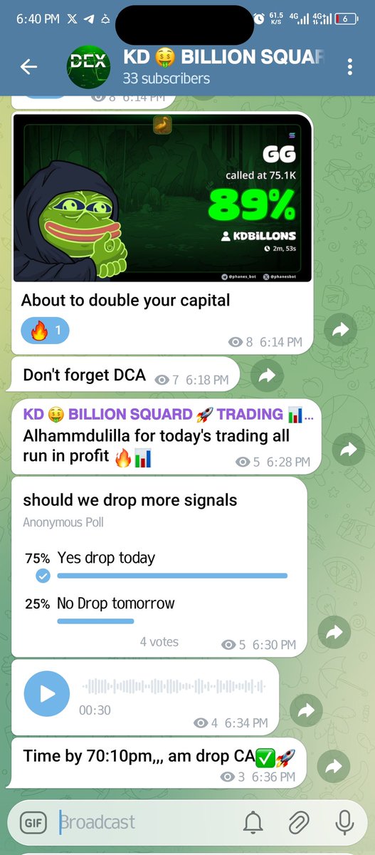 We keep printing with my family let's go guys 🔥📊 join now is free before premium time 👇👇
t.me/kdbillionsquard