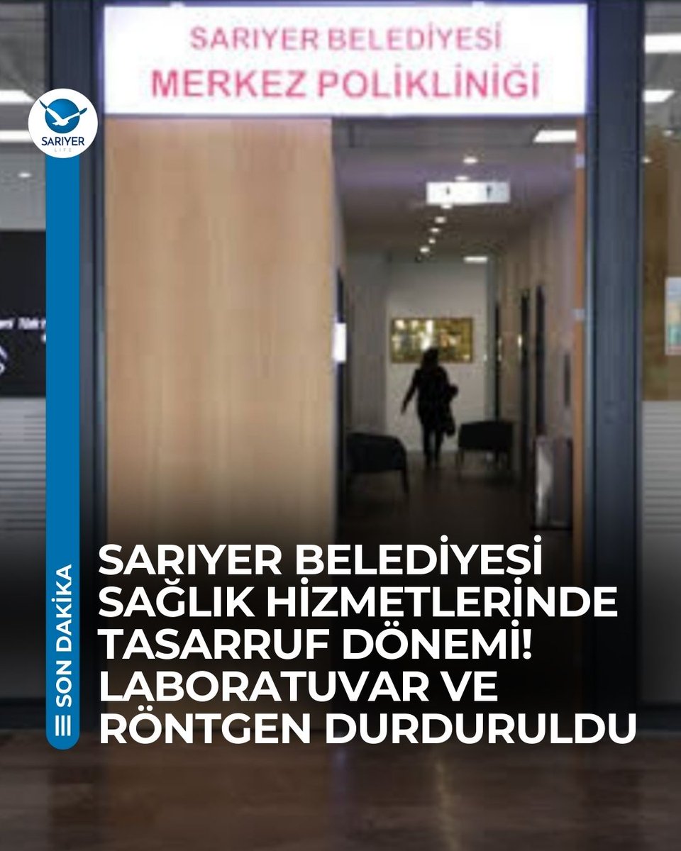 Sarıyer Belediyesi’nde Sağlık Hizmetlerinde Yeni Karar! 🛑

Belediyeye bağlı sağlık birimlerinde laboratuvar ve röntgen hizmetleri durduruldu. Kararın gerekçesi:
✅ Tasarruf tedbirleri
✅ Kullanım yoğunluğu verileri

#Sarıyer #SonDakika #Belediye #Sağlık #Haber <a href="/SariyerBelediye/">Sarıyer Belediyesi</a>