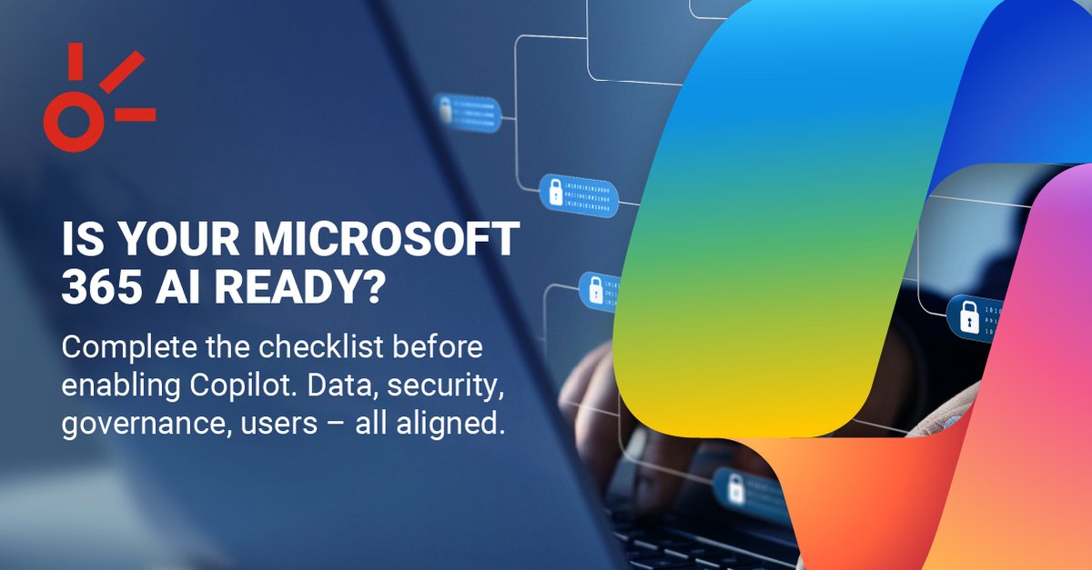 Before you turn on Copilot, ask yourself: are stale files removed? Governance + conditional access in place? AI policies defined?

AI readiness ≠ flipping a switch. Start with data, security &amp; people

Read the guide: usclaro.co/4aJcmHo

#MicrosoftCopilot #ZeroTrust