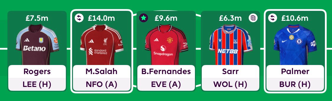 A midfield that says:
Bro, we’ll get you into the top 10k ⭐️ just trust us! 👀

#FPL #FPLCommunity