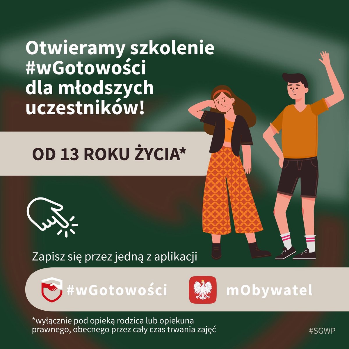 Startuje program #wGotowości 🚀 skierowany do młodszych entuzjastów tematyki bezpieczeństwa 🛡️
Jeżeli masz ukończone wymagane minimum 13 lat 🎯, serdecznie zapraszamy do udziału w szkoleniu 💪