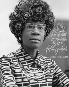 LulingEl's tweet photo. Honoring Shirley Chisholm this Black History Month — a fearless leader who broke barriers and reminded us: “If they don’t give you a seat at the table, bring a folding chair.” Her courage continues to inspire generations. 💚 https://t.co/NNuz7br6w7