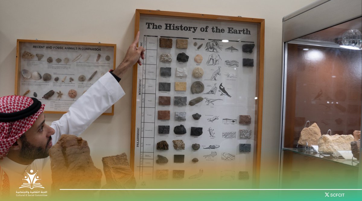 نظمت اللجنة الثقافية والاجتماعية زيارة استكشافية للمتحف التعليمي بكلية علوم الأرض بجامعة الملك عبدالعزيز <a href="/EarKau/">كلية علوم الأرض</a> حيث تعرفوا على تاريخ الأرض وأنواع الصخور والمعادن وأهم الاكتشافات الجيولوجية ✨️

#نصنع_مجتمعنا