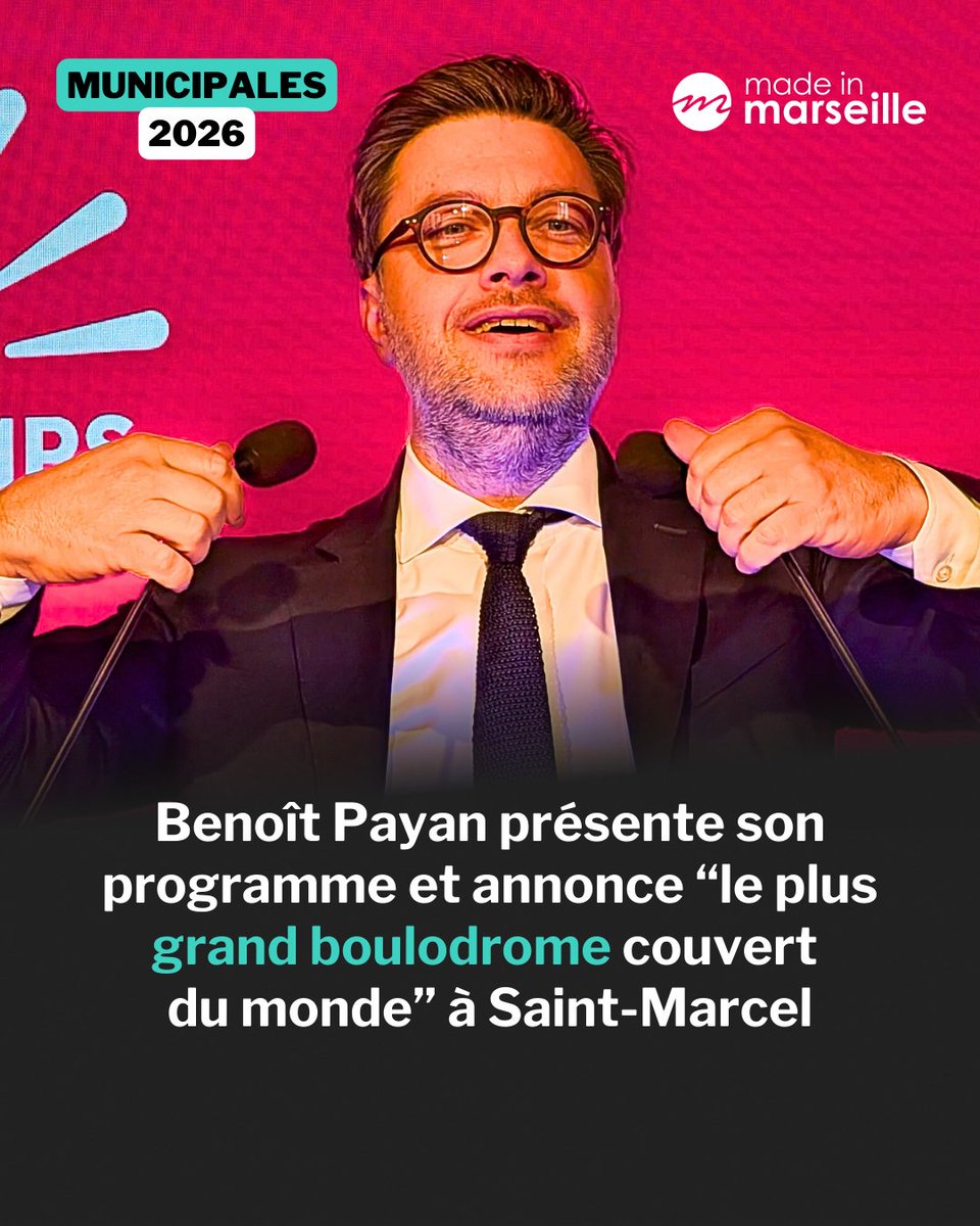 🔵 Immense boulodrome couvert, "Société du Grand Marseille" pour les transports, projets pour le littoral et les plages… Benoît Payan, a présenté le programme du Printemps marseillais.

➡️ madeinmarseille.net/?p=196724