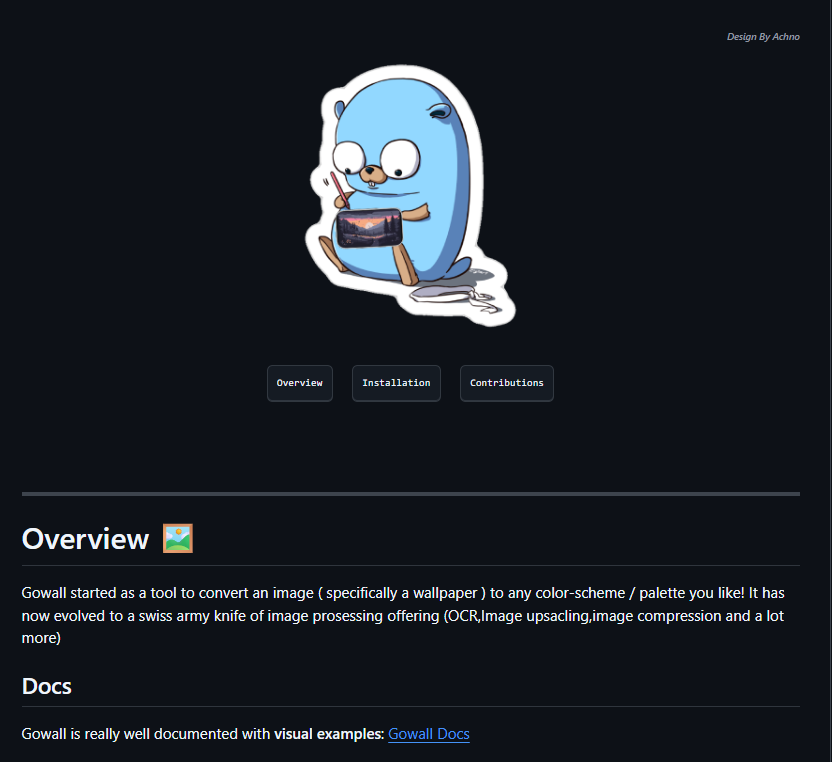 Dev_Discover_1's tweet image. GoWall started as a tool to convert an image (specifically a wallpaper) to any color scheme or palette you like!  It has now evolved into a Swiss Army knife of image processing, offering OCR, image upscaling, image compression, and much more.

#photoedit #OpenSource