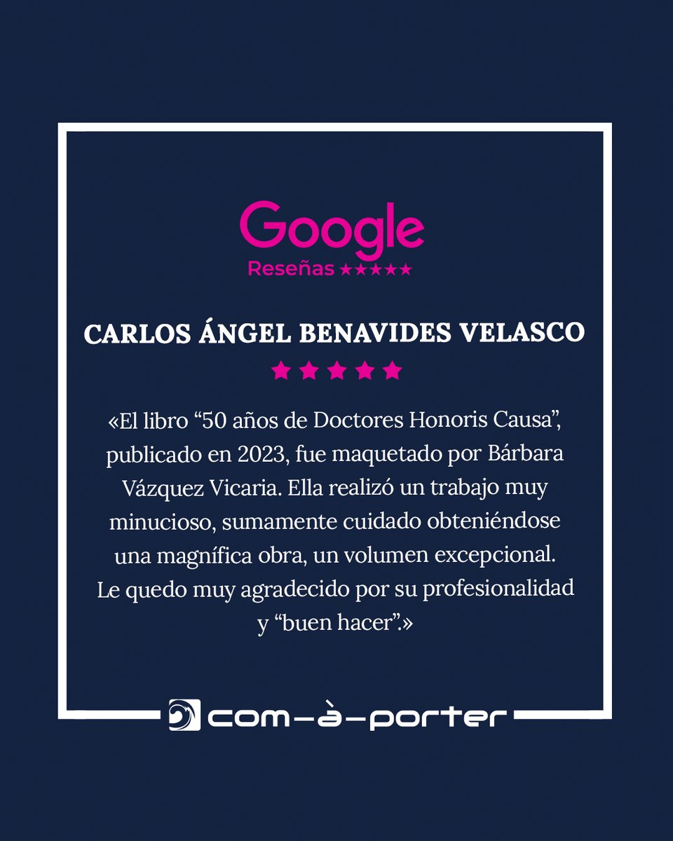 .Si conoces el trabajo de #Comaporter y quieres dejarnos una GRANDÍSIMA #reseña en #Google, pincha aquí 👉 g.page/r/Cb_9Mb3WL_Ag…