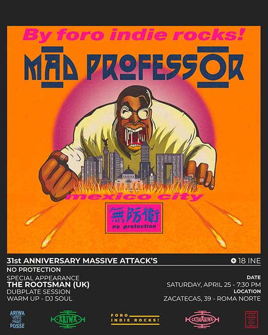 mehaceruido's tweet photo. Recomendación MHR
En 1995 @MadProfessordub lanzó una versión Dub del gran disco Protection de Massive Attack, vendrá el próximo 25 de abril al @ForoIndierocks a tocarlo por su aniversario 31 https://t.co/54o3lZJz5O https://t.co/MlRrGO7EjC