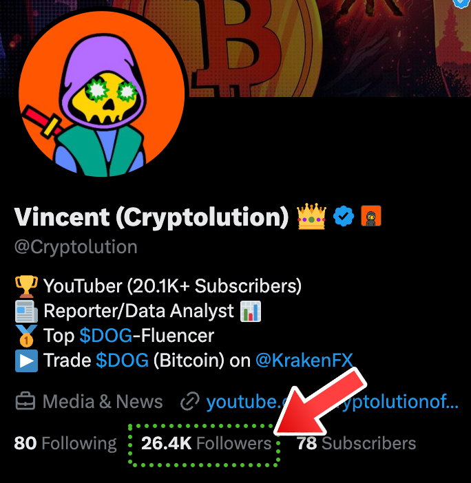 Let's reach 30,000 followers on X and I'll airdrop one winner 1,000,000 $DOG (Bitcoin) 🐕 or $1000 USD 🤑

To Enter:
1⃣ Follow <a href="/Cryptolution/">Vincent (Cryptolution) 👑</a>
2⃣ Comment with Proof Screenshot 
3⃣ Tag 3 Friends &amp; Repost