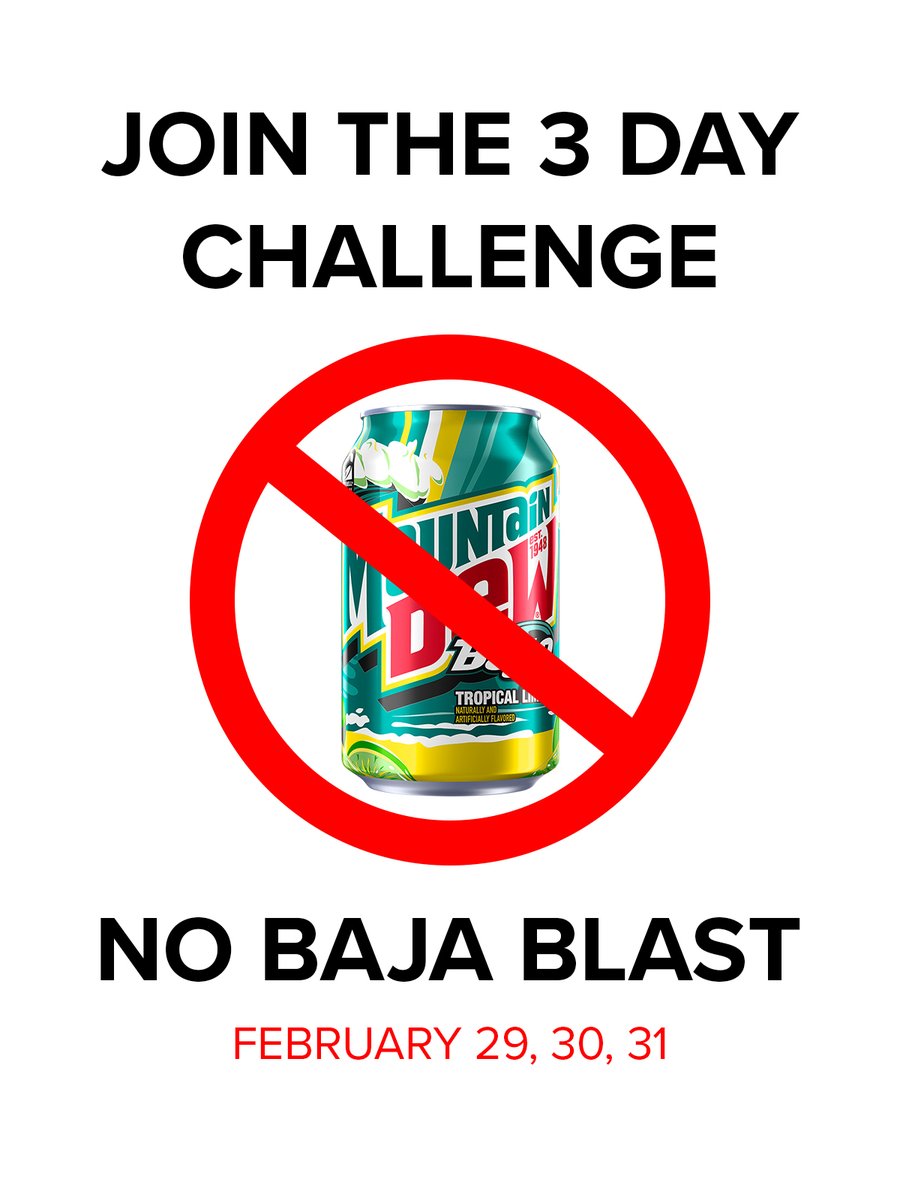MountainDew's tweet image. easiest challenge you’ll ever complete 😤 #mountaindew #bajablast #3daychallenge #challenge #glorpal12