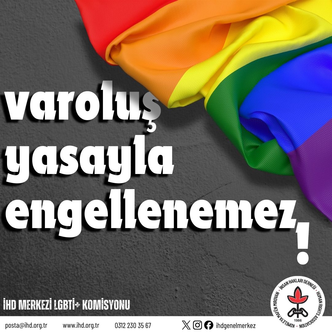 İHD olarak uyarıyoruz: LGBTİ+ varoluşunu “suç” gibi kodlamaya dönük her girişim, açık bir şekilde insan hakları ihlalidir.

Basına yansıyan “düzenleme” hazırlıkları, biçimsel/kozmetik değişikliklerle yeniden dolaşıma sokulmak istense de özünde aynı şeyi hedeflemektedir: