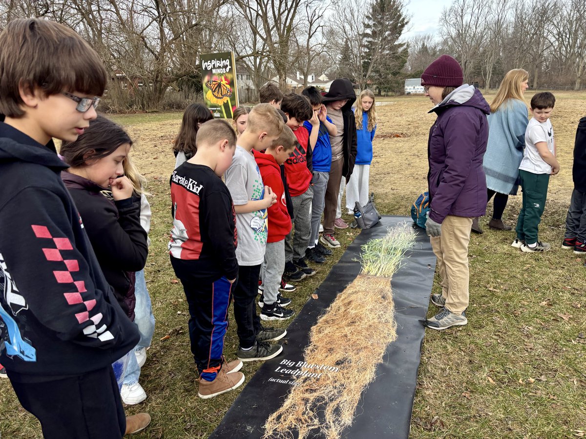 BGSchools's tweet photo. Thank you to the Toledo Zoo’s Project Prairie team for visiting Conneaut Elementary today! Our students (PK-5th) had a blast learning about prairie ecosystems and were excited to plant the seeds they received to help our school prairie grow! https://t.co/CF0E52HVql