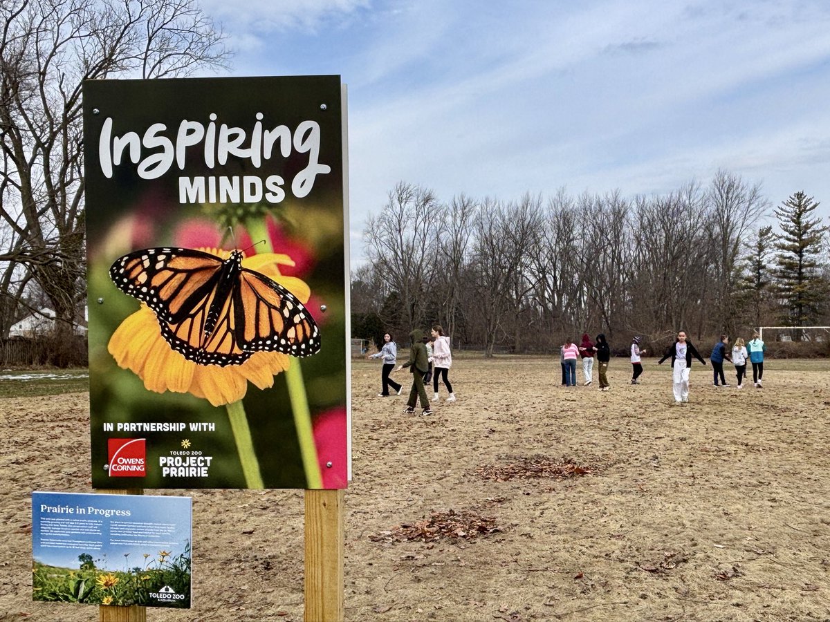 BGSchools's tweet photo. Thank you to the Toledo Zoo’s Project Prairie team for visiting Conneaut Elementary today! Our students (PK-5th) had a blast learning about prairie ecosystems and were excited to plant the seeds they received to help our school prairie grow! https://t.co/CF0E52HVql