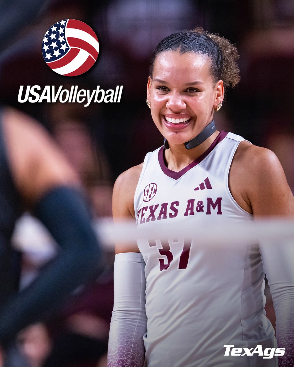 KayNaegeli's tweet photo. Texas A&amp;M's Kyndal Stowers was named to the Women's National Team Collegiate Training Roster 👍

She will train at the U.S. Olympic &amp; Paralympic Training Center, allowing the country's best athletes to compete while being assessed by national team staff 🏐 https://t.co/mIeh7fB8KP