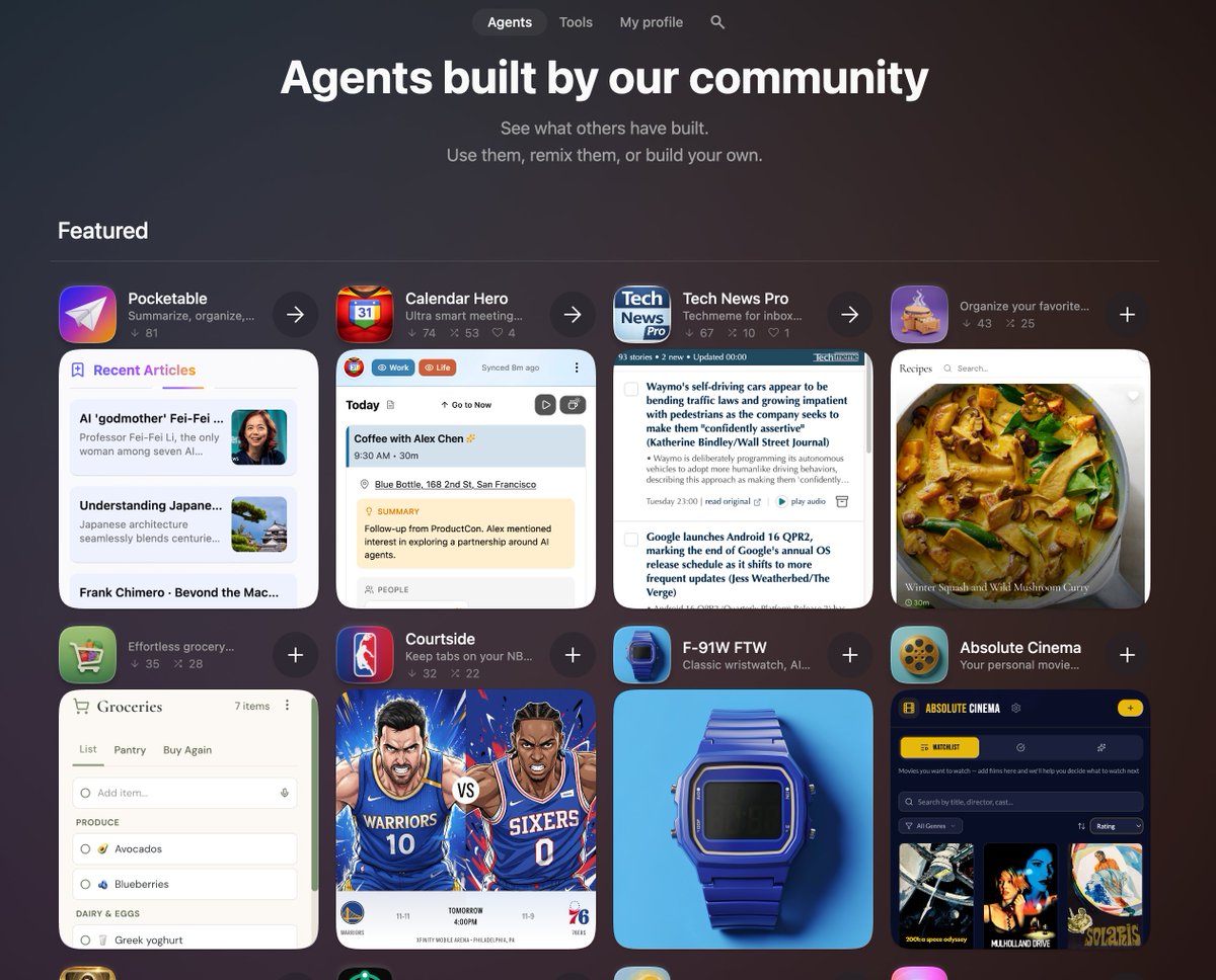 /dev/agents is out of stealth as <a href="/dreamer/">Dreamer</a> and is the most ambitious full stack consumer+coding agent startup I've ever seen.

when <a href="/dps/">David Singleton</a> first demoed this to me my jaw dropped. here's the AI Engineer POV: 

- Sidekick is an agent that builds agents and publishes on its own app