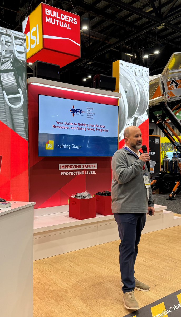 SFI’s Dan Johnson presenting this morning at the <a href="/IntlBldrsShow/">Builders' Show</a> In Orlando.  If you missed him, he will be presenting again Wednesday and Thursday this week at 9:35 am in the Jobsite Safety Zone.  #IBS2026
