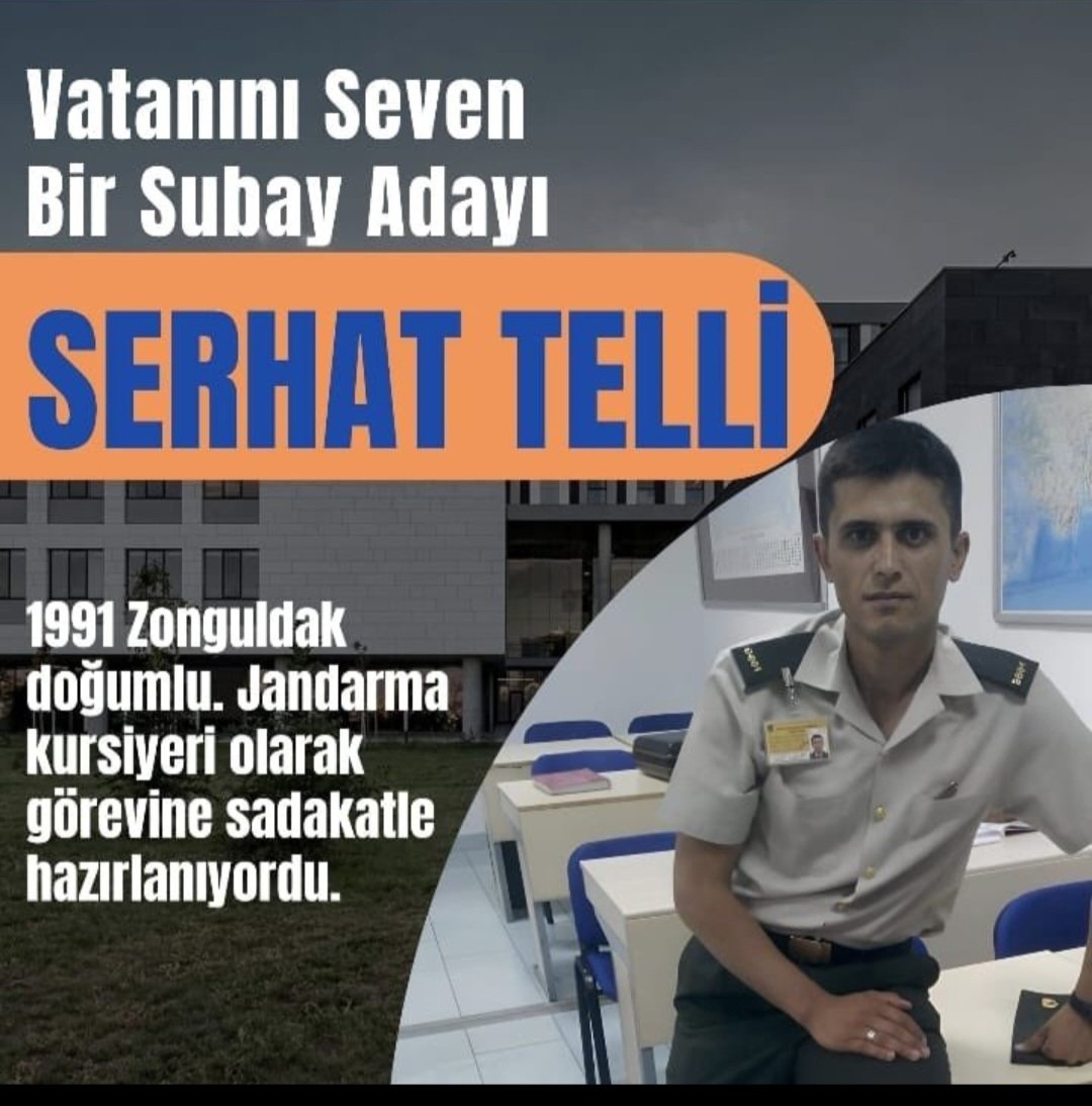 LÜTFEN ṢU TAG'A BİR EL ATSAK GÜZEL İNSANLAR KIYMETLİ DOSTLAR...

Vatanını Seven Bir Subay Adayı
SERHAT TELLİ...
1991 Zonguldak doğumlu....
Jandarma kursiyeri olarak
görevine sadakatle hazırlanıyordu...

AskeriÖğrencinin Çığlığı