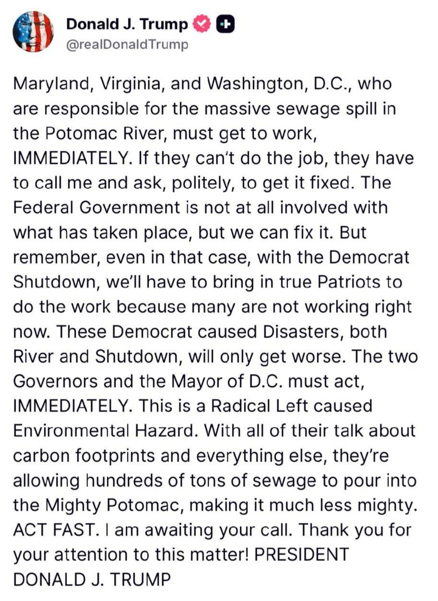 Mr. President, this spill is basically contained. So could you approve the @FEMA funding to help Western Maryland rebuild after the historic floods last year? <a href="/Sec_Noem/">Secretary Kristi Noem</a>, tagging you here too for good measure. Thank you for your attention to this matter!