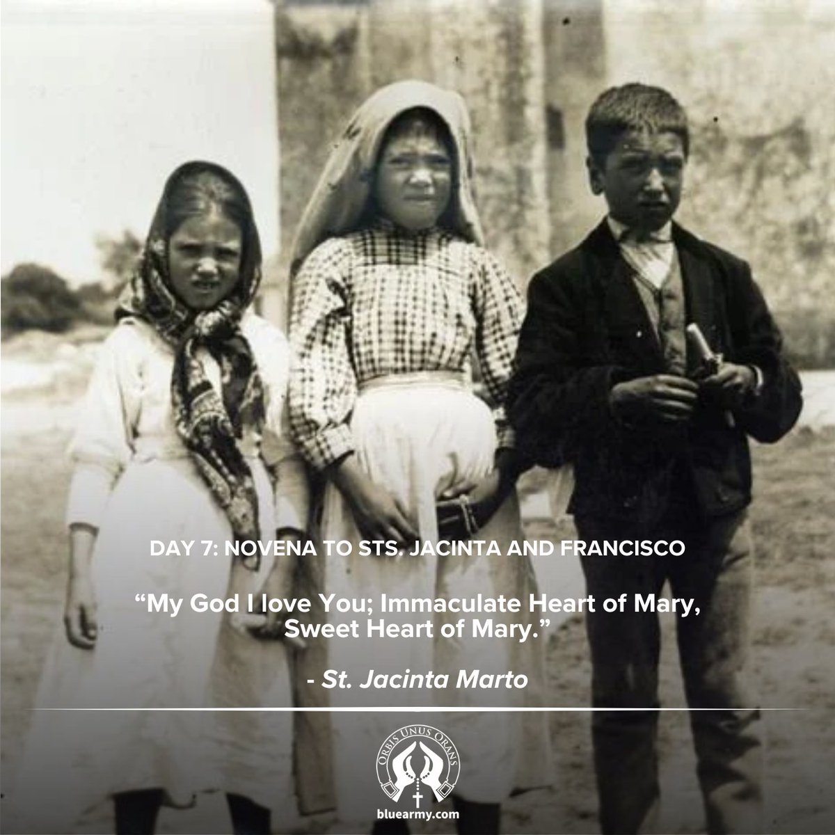 FatimaBlueArmy's tweet photo. Day 7 – Join us in praying our Fatima Chaplet Novena to Sts. Jacinta & Francisco.
Sts. Jacinta and Francisco, pray for us!
#Fatima #Fatimachildren #Novena #Rosary #bluearmy https://t.co/8MHcvjWUOL
