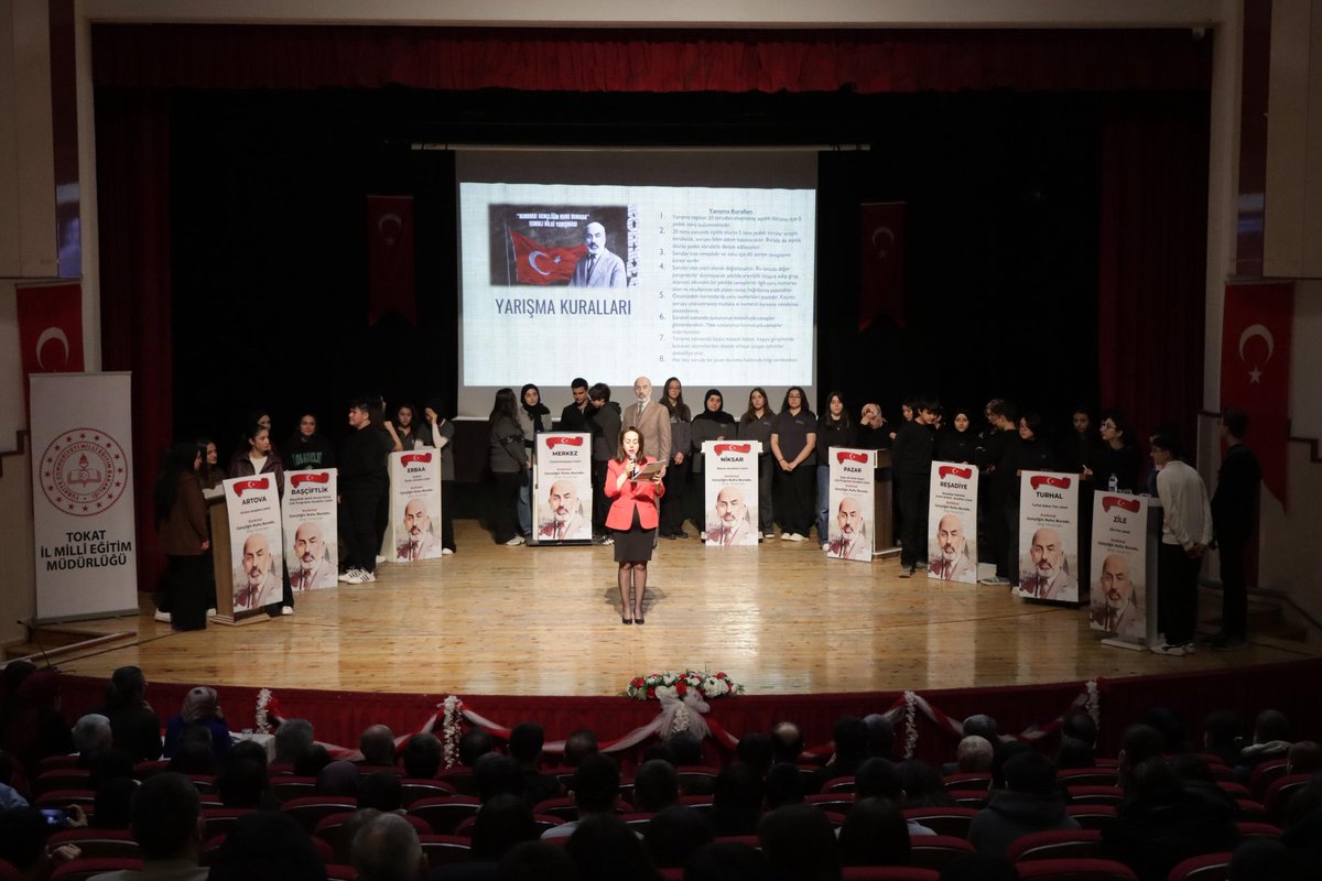 🏆 TOKAT’TA “KORKMA! GENÇLİĞİN RUHU BURADA” HEYECANI

Bakanlığımızca 81 ilde düzenlenen, 12 Mart İstiklal Marşı'nın kabulü ve Mehmet Âkif Ersoy temalı “Korkma! Gençliğin Ruhu Burada” bilgi yarışmasının Tokat İl Finali büyük bir coşkuyla gerçekleştirildi.
Merkez İlçe Birincimiz