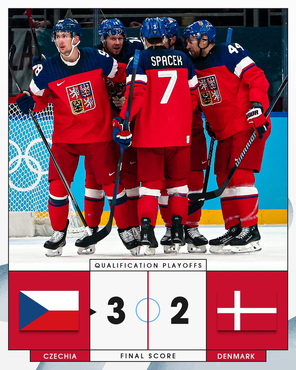 CZECHIA ADVANCES! 🇨🇿 

Watch Canada vs. Czechia in the quarterfinals at the #MilanoCortina2026 #WinterOlympics TOMORROW at 10:40a ET on <a href="/peacock/">Peacock</a>, <a href="/USANetwork/">USA Network</a>, <a href="/cbcsports/">CBC Sports</a>, <a href="/cbcgem/">CBC Gem</a>, &amp; <a href="/TSN_Sports/">TSN</a>!