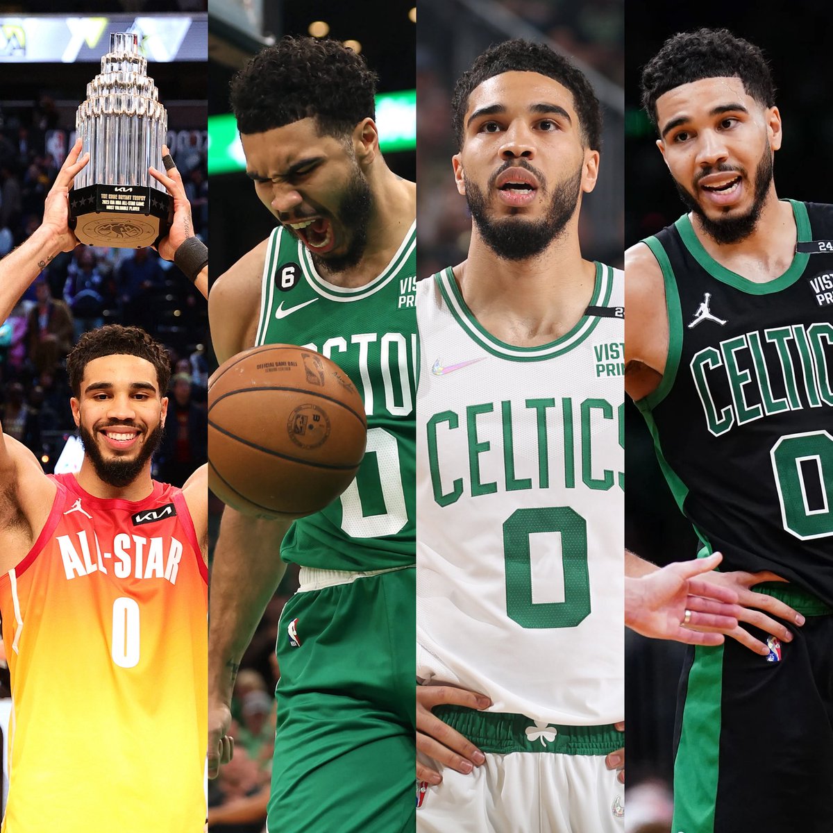 Jayson Tatum’s scoring records are absurd:

— Most pts scored in an All-Star game (55)
— Most pts scored in a Game 7 (51)
— Tied for most pts scored as a Celtic (60)
— Most pts scored in a Play-In game (50)

The Anomaly returns soon… ☘️