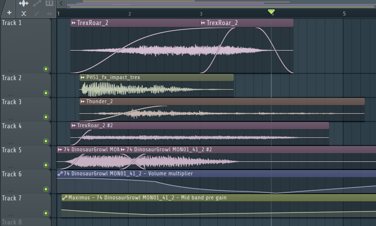 Hawk_UEFN's tweet photo. Sound Design for a short cutscene
Showcase the layers in my DAW
+Roar +Footstep +Soundtrack
Work in progress live event
#UEFN #SPINO #SoundDesign https://t.co/mkDOtelRkW
