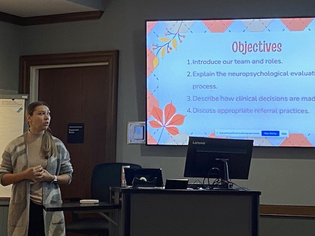 CAMCNeuroIAM's tweet photo. The Vandalia Health CAMC Neurology residents value Neuroscience Grand Rounds as a forum for learning and interdisciplinary discussion. Pictured from recent sessions are Colin Timothy McDonald, MD, and Veronica O'Brien, PsyD. Explore upcoming topics at https://t.co/wExUIbtq5d. https://t.co/xfJM0AXvut