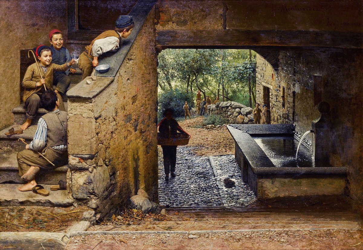 homosap49633232's tweet photo. Luigi Monteverde (1841–1923 Swiss genre painter)
"The Prank" https://t.co/8VajlCEjJO