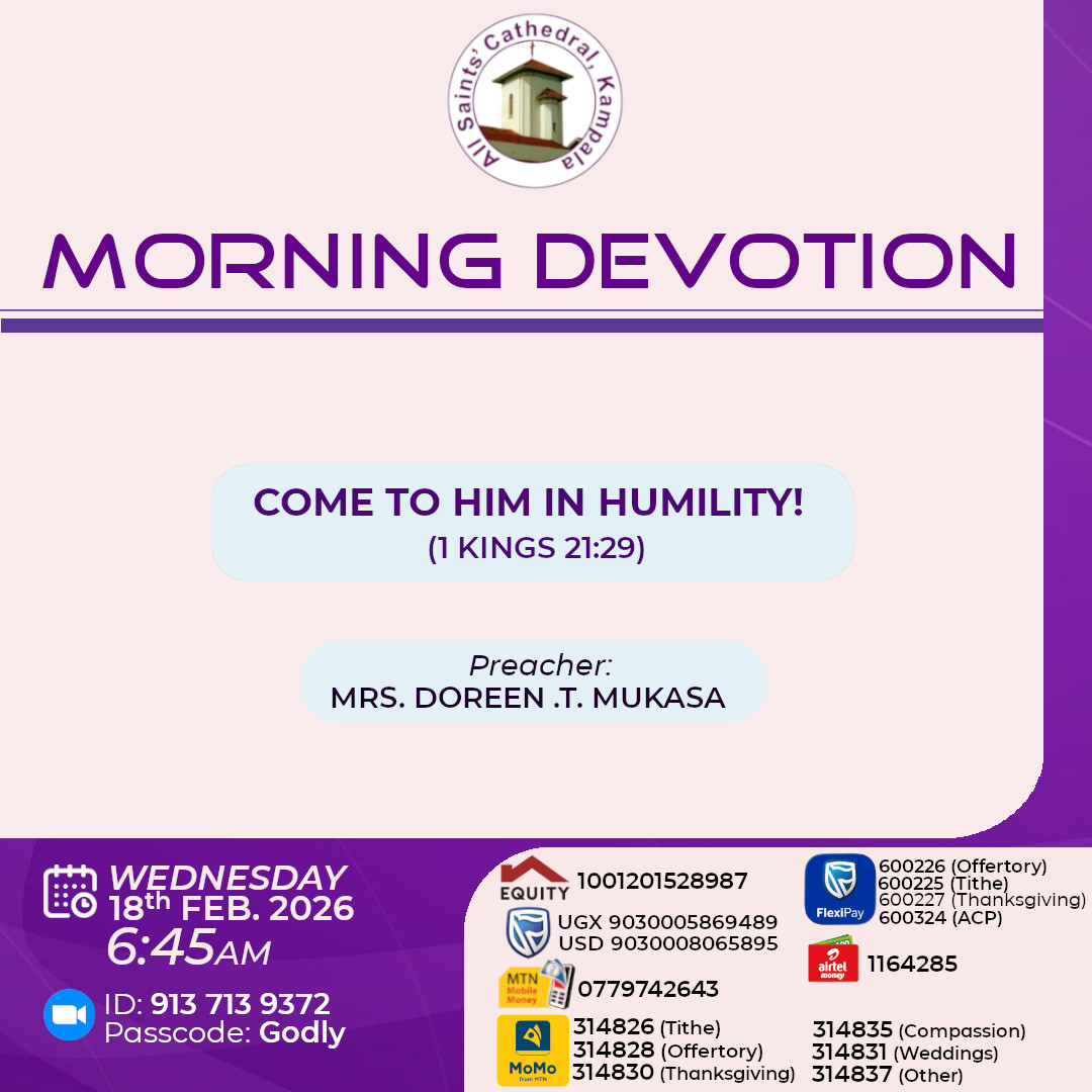 allsaintskla's tweet photo. Join us for Morning Devotion (Online Only) on Wednesday, 18th February 2026 at 6:45am. Invite a friend !!
#ASCKMorningDevotion #Prayer #ASCKChurchOnline https://t.co/2ArOj8DX2l