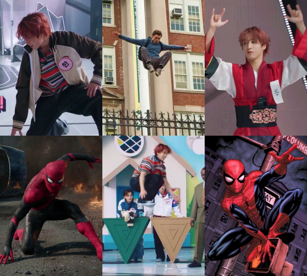 jae_miso's tweet image. han peter jisung was out here, spelling out spiderhan for all of us 🕸️❤️