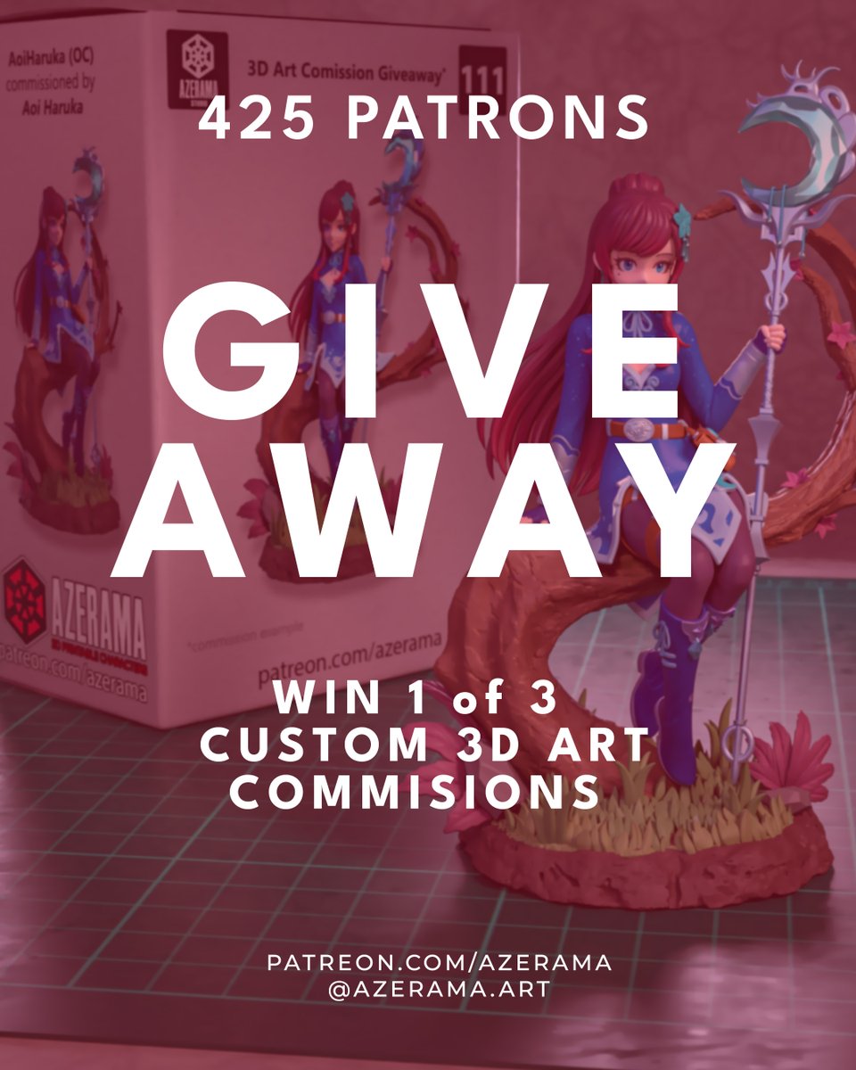 Azerama_Art's tweet photo. 🚀We’re giving away 3 Custom 3D Art Commissions.

If you’ve been waiting to see your dream character transformed into a real printed figure, this is exactly that moment. https://t.co/9QjT7nD5Dp

#3DPrinting #ResinPrinting #3DCommission #CustomCommission #CommissionOpen https://t.co/KqeYnhxLpg