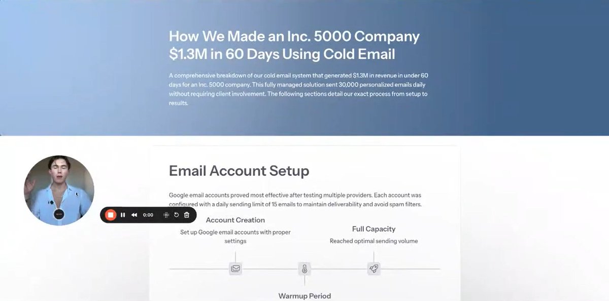 zaneczepek's tweet image. $1.3M in 60 Days From Cold Email Alone.

No ad spend.
No giant team.
No complicated funnels.

Just a clean system built around:

• razor-sharp targeting
• messaging that lands instantly
• and an inbox setup that actually delivers

Most people send “cold emails.”
We ran a