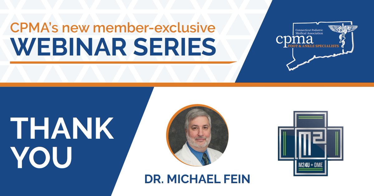 Thanks to Dr. Michael Fein for launching CPMA’s Webinar Series with a timely discussion on Medicare changes impacting wound graft products. Thanks as well to M24U DME RxNow Platform for sponsoring this program. Interested in sponsoring or presenting? See: bit.ly/4aRGctO