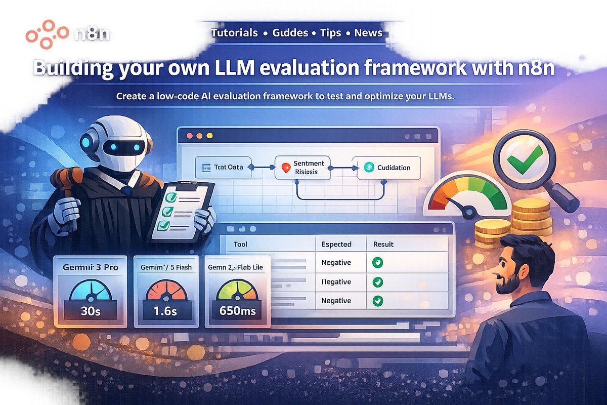 venzhofer's tweet photo. 1/10 Deploying AI workflows without an evaluation framework is pure guesswork.  

One prompt tweak, one model swap — and your perfectly working workflow silently breaks.  

Here's how to fix that with @n8n_io  🧵 https://t.co/dtTOz7VGwh
