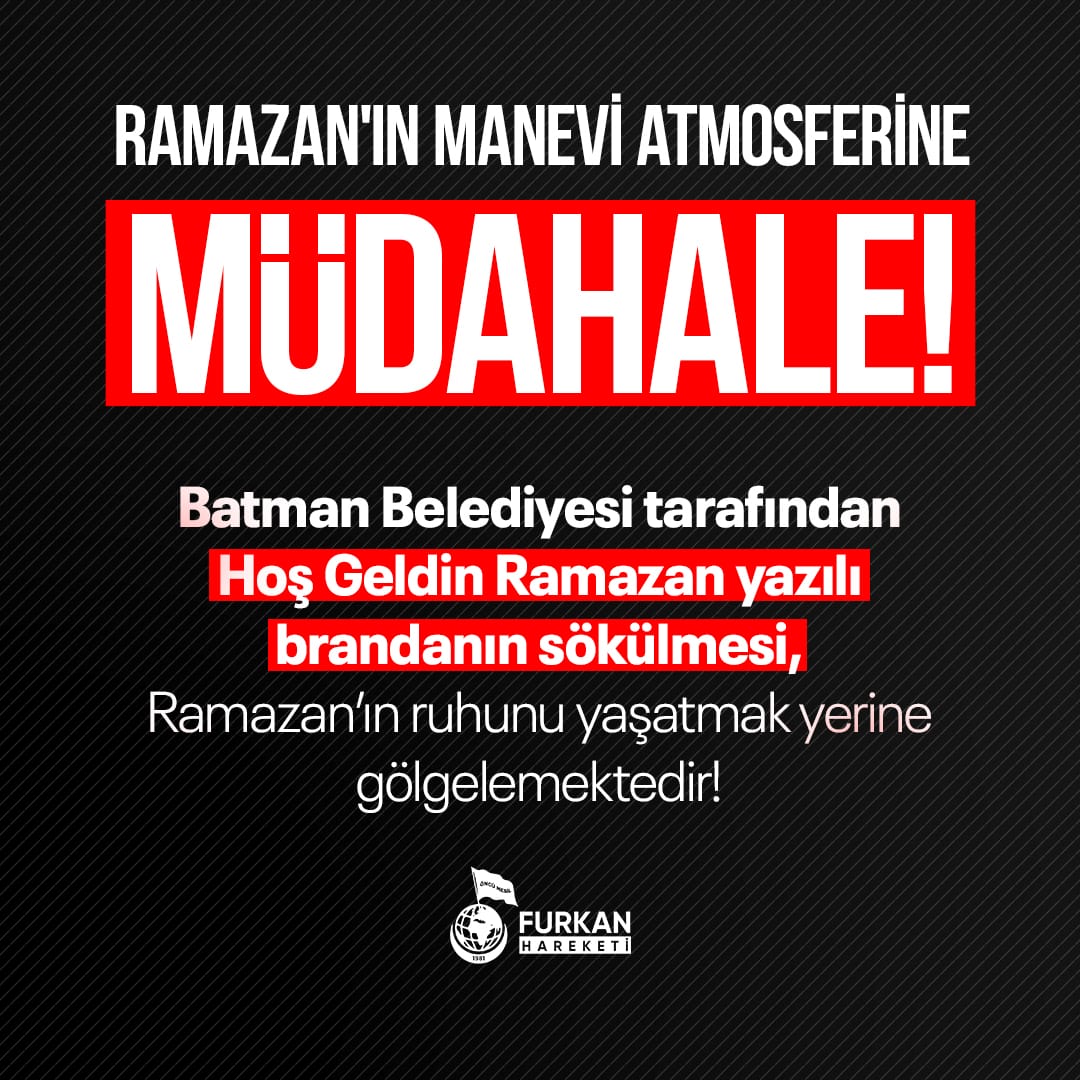 LeylaAslan21787's tweet photo. @furkanhabernet Ramazanıma Dokunma
#BatmanBelediyesi
RamazanRuhunu Yaşat https://t.co/RH1uYAoHOf
