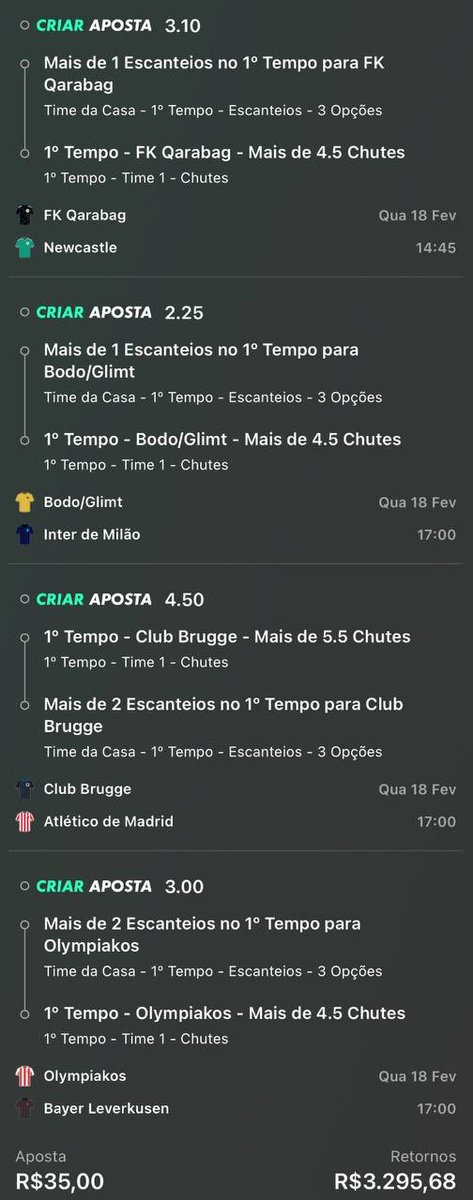 R$35 pra mais de R$3.200‼️

Adiantar essa pra amanhã no método HT, gosto mt desses times amanhã…

Link pronto nos comentários 👇