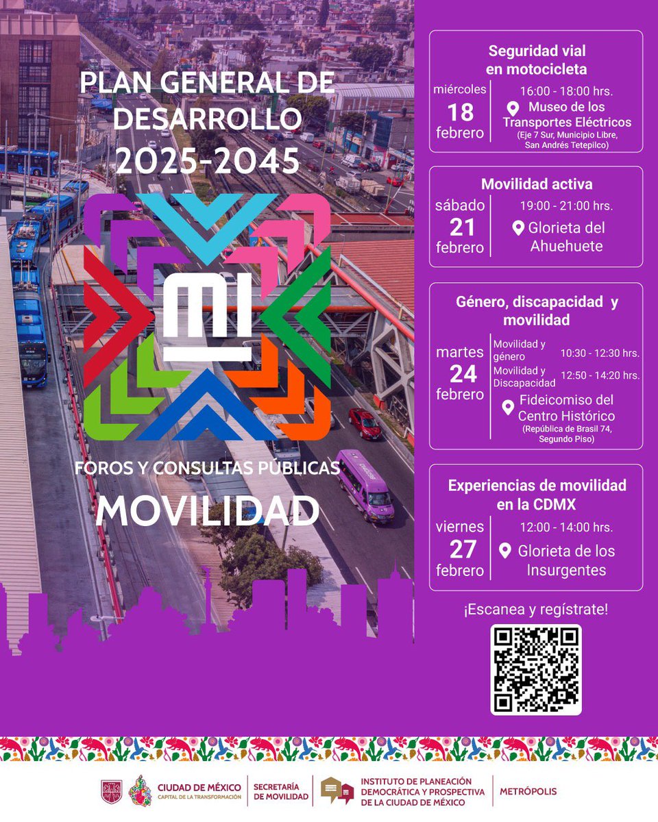 LaSEMOVI's tweet photo. Tu voz importa.📢
Participa en los Foros de Consulta Pública del Plan General de Desarrollo 2025–2045.

👉 Regístrate: https://t.co/I8I3zBC52w

Cupo limitado. https://t.co/KTzA4sePn4