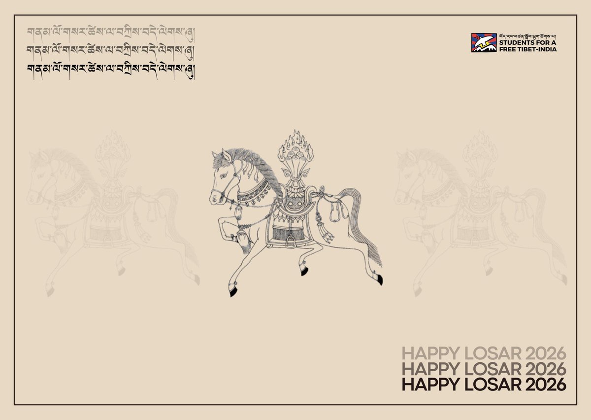 SFT_India's tweet photo. TASHI DELEK 
Happy Losar to everyone. 
May this year Bring strength to all the individual who works for human rights,  peace and love.
#happylosar
#tibetannewyear
#Tibet #Tibetan #NewYear2026 https://t.co/CcbrPo8lsA
