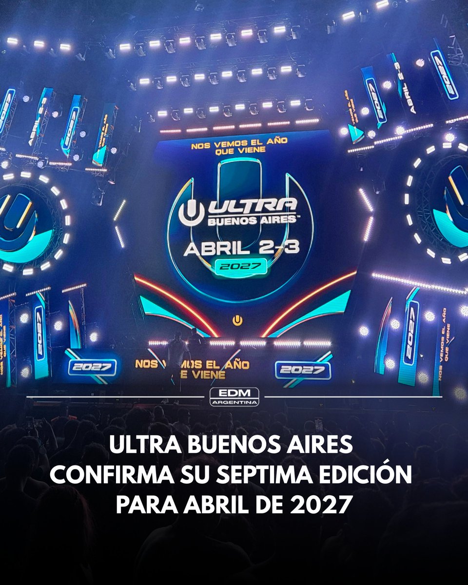 edm_argentina's tweet photo. Nos vemos el 2 y 3 de Abril de 2027 π«‘
#edm
#ultrabsas
#ultra2027
#umf
#resistance
#electronicmusic https://t.co/pY8Vrfj5a1
