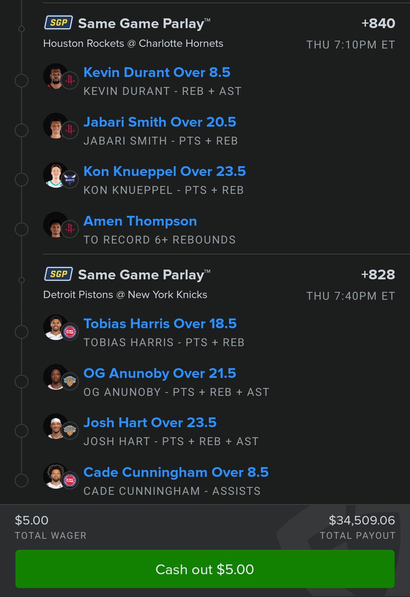 InDebtBet's tweet photo. NBA lines are out!!! Why not go right to a mega lotto
+690,000
Ah, good to see them finally come out!!!
@playbook fanduel https://t.co/knM1GNlYE9