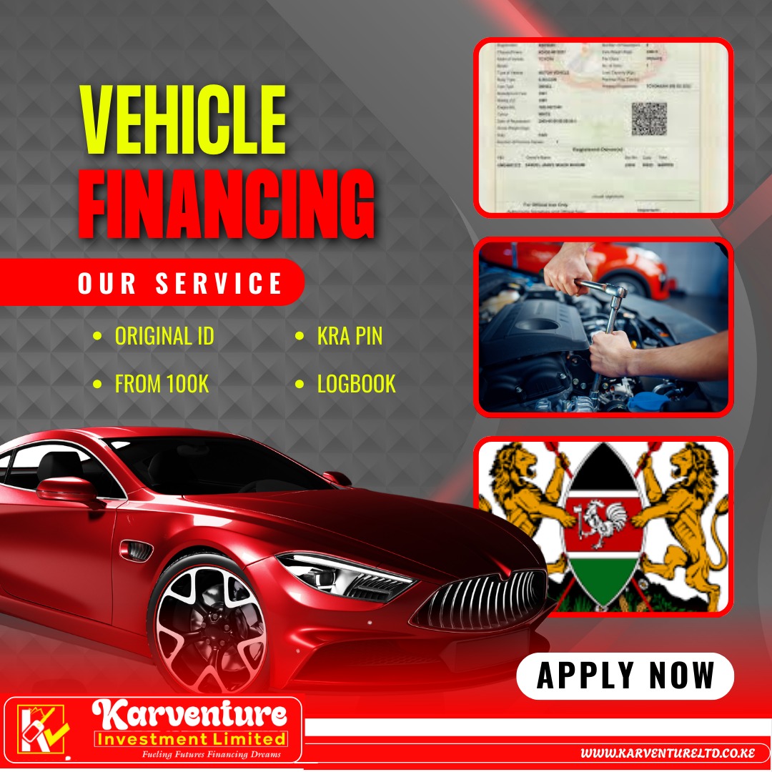 jane41426's tweet image. Get a Vehicle with Up to 70% Financing! ✨🚗
Turn your dream into reality today:
✅ Easy application process
✅ Flexible repayment plans
👉 Call or Whatsapp on 07.94.59.57.57
karventureltd.co.ke
#karventureinvestmentsltd
#assetfinancing
#LogBookLoans
#Importdutyfinancing