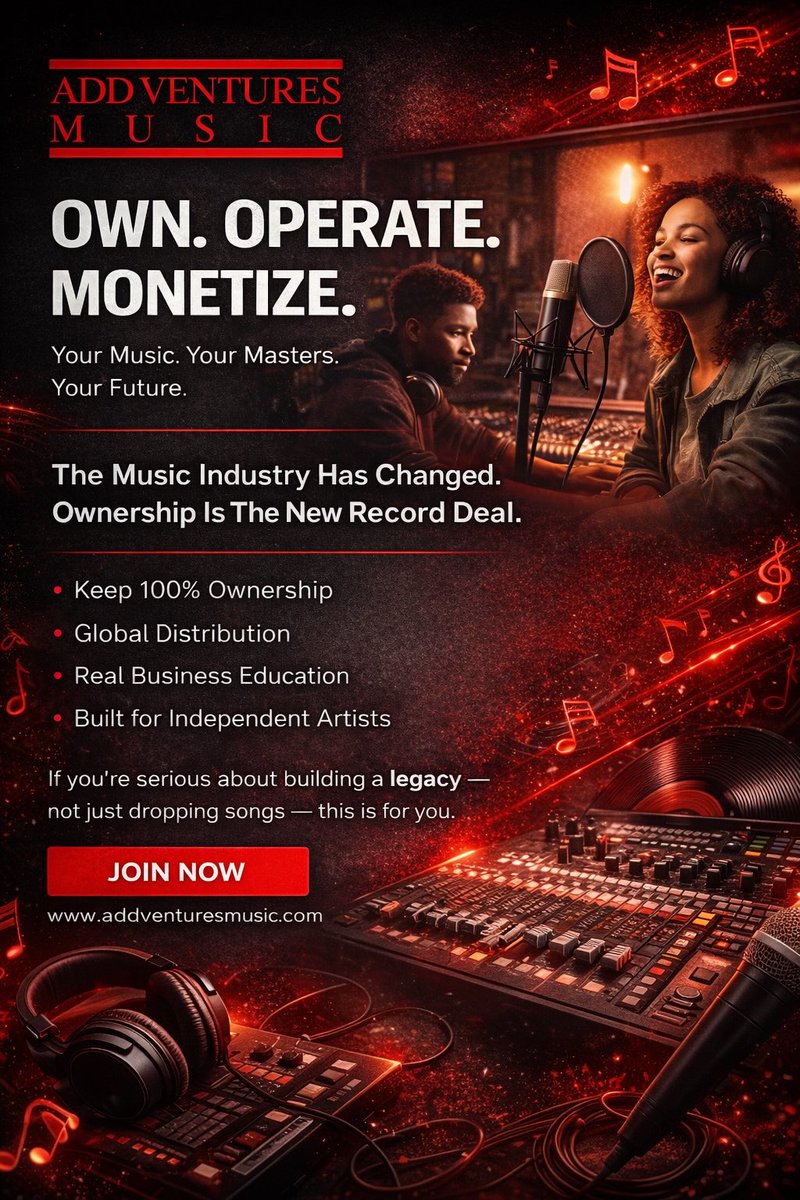 Independent doesn’t mean alone.

The music industry changed.
Ownership is the new record deal.

If you’re serious about building a real business around your music — not just chasing streams — it’s time to move different.