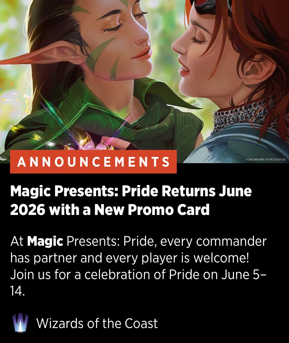 Chandra will ditch her “girlfriend” Nissa to go play treasure hunter with MtG’s own baby yoda but Wizards will still prop them up as the perfect Gay Pride Couple.