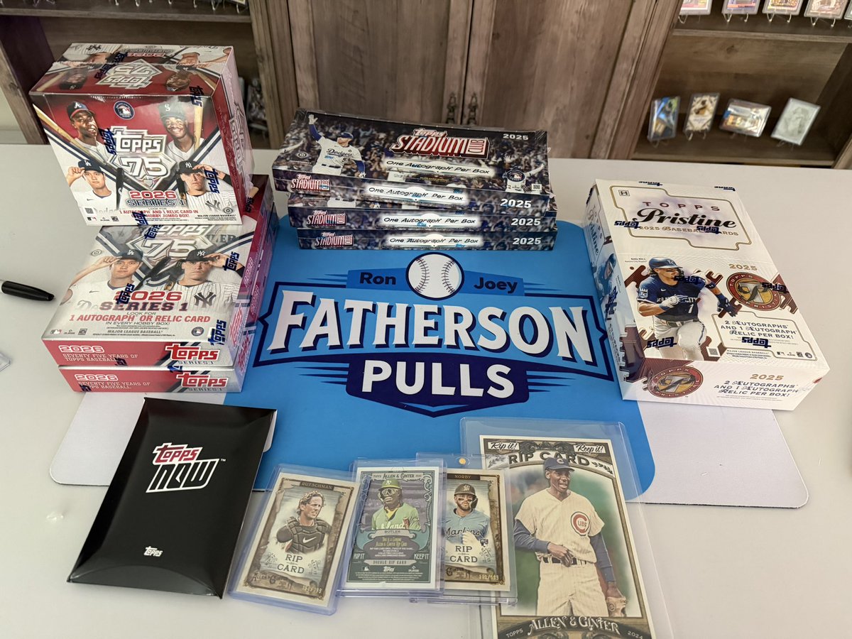 Flu has Joey down 🤧 but…

When he’s back:
2025 Topps Rookie Cup Team set
FOUR Rip Cards 
2025 Topps Stadium Club
2025 Topps Pristine
2026 Topps Series 1

The most dangerous “recovery rip” ever.
Rest up buddy…boxes will be waiting 🙌
<a href="/CardPurchaser/">Card Purchaser</a> <a href="/davisdugout/">Davis’ Dugout</a> <a href="/JoeyFerr42/">Joey Ferrante</a>