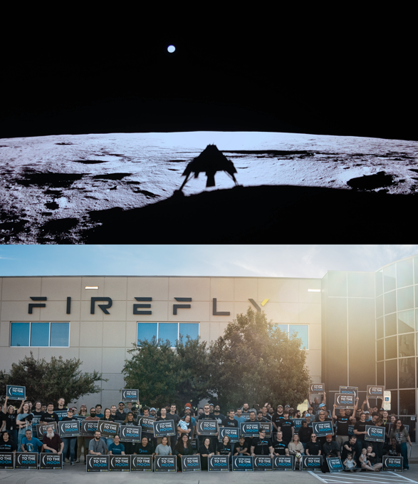 SpaceClubNews's tweet photo. Blue Ghost Mission 1 Team is the 2026 Nelson P. Jackson Aerospace Award recipient. On 3/2/25, Firefly Aerospace became the 1st commercial company to successfully land &amp; operate on the Moon, delivering 10 NASA instruments &amp; returning nearly 120GB of data to advance future missions https://t.co/8EMlFSJTax