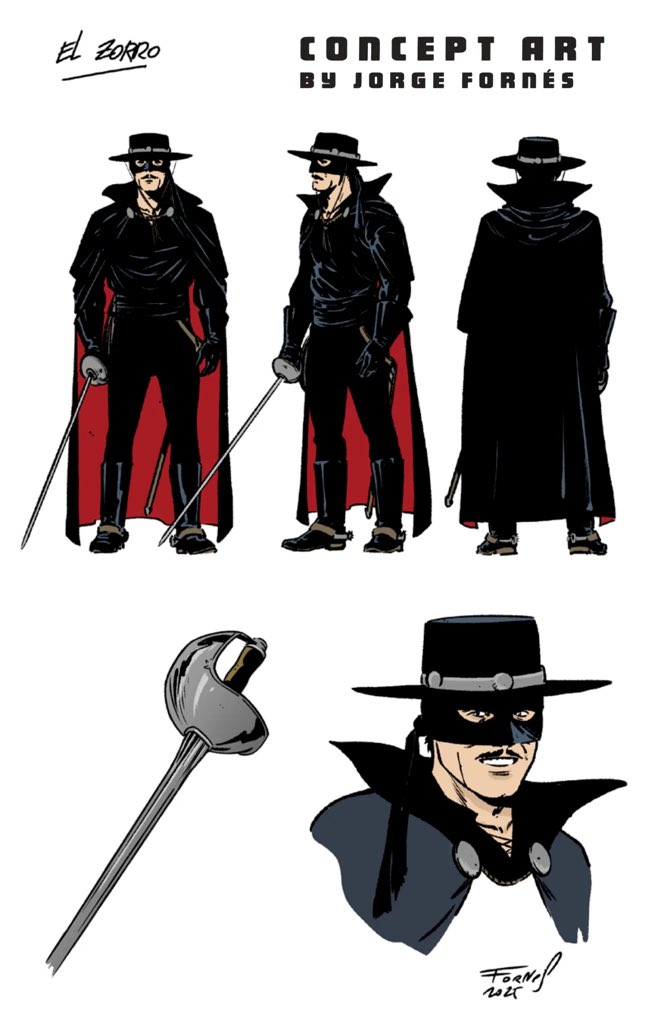First look at the new Zorro series I’m doing with Howard Chaykin.