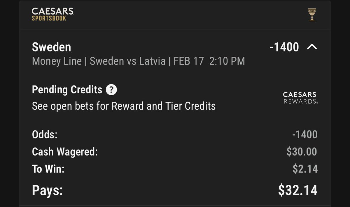blindmicebets's tweet photo. Profits are tucked, initial $30 is in play. This could go horribly wrong. But im ready for an absolute battle.

🏒 Sweden ML (-1400) 🇸🇪 

Riskiest, most outside the box pick you will find today. https://t.co/J8HX8BGNmD