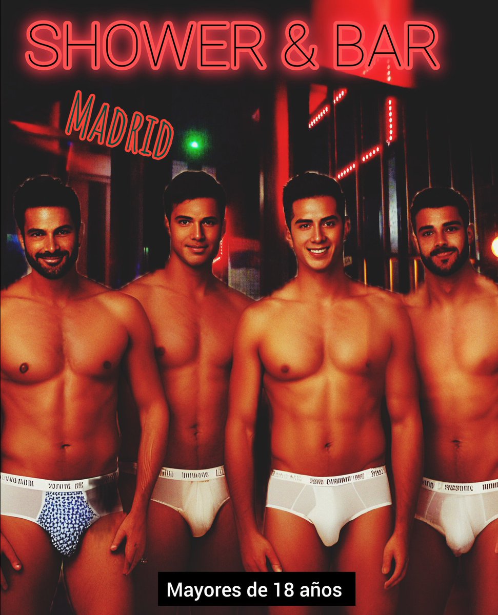 Vviicceennttee5's tweet photo. SHOWER &amp; BAR
Gay Place for men only.

All days dress code naked or undewear.

Friday &amp; Saturday Open all Night Non-Stop.

Calle Pelayo 25
Chueca - Madrid 
https://t.co/1mMTv1yEBp
#gaymap #planogay #mapagay https://t.co/4KNoQLOwfd